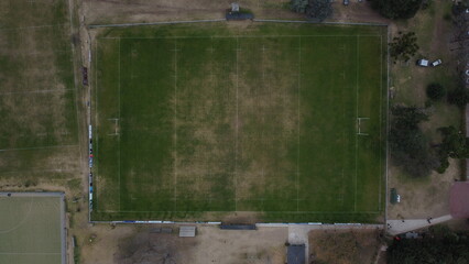 Rugby pitch in a neighborhood club.
On the weekends they play several games a day, where different...