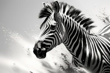 Fototapeta na wymiar Zebra in Aktion