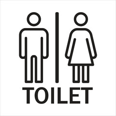 toilet icon simple design art eps 10