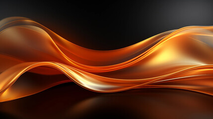 AI generative modern gold light wave curve abstract for background presentation and wallpaper