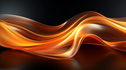 AI generative modern gold light wave curve abstract for background presentation and wallpaper