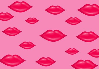 lip color .Bright lip colors, made in the form of a picture frame, can be used to beautifully decorate the piece