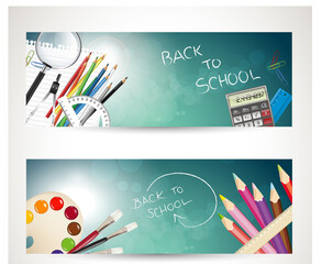 back to school banner vector design free