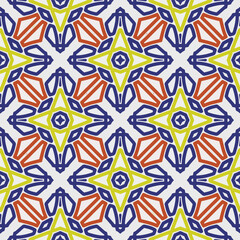 Geometric ornament in ethnic style.Seamless pattern with abstract  shapes.Repeat design for fashion, textile design,  on wall paper, wrapping paper, fabrics and home decor.
