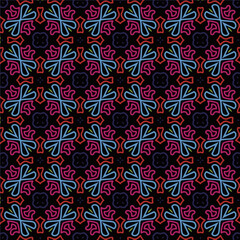 Geometric ornament in ethnic style.Seamless pattern with abstract  shapes.Repeat design for fashion, textile design,  on wall paper, wrapping paper, fabrics and home decor.