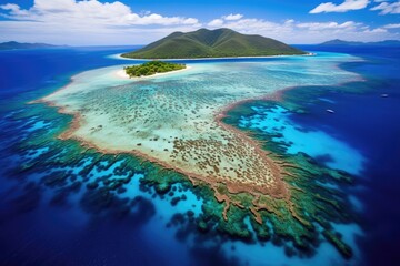 Fototapeta na wymiar Vibrant Vistas: Great Barrier Reef Marine Park's Breathtaking Landscape Captures