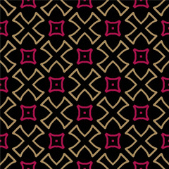 Geometric ornament in ethnic style.Seamless pattern with abstract  shapes.Repeat design for fashion, textile design,  on wall paper, wrapping paper, fabrics and home decor.
