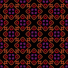 Geometric ornament in ethnic style.Seamless pattern with abstract  shapes.Repeat design for fashion, textile design,  on wall paper, wrapping paper, fabrics and home decor.
