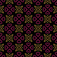 Geometric ornament in ethnic style.Seamless pattern with abstract  shapes.Repeat design for fashion, textile design,  on wall paper, wrapping paper, fabrics and home decor.
