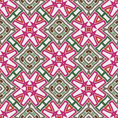 Geometric ornament in ethnic style.Seamless pattern with abstract  shapes.Repeat design for fashion, textile design,  on wall paper, wrapping paper, fabrics and home decor.