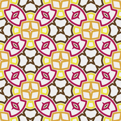 Geometric ornament in ethnic style.Seamless pattern with abstract  shapes.Repeat design for fashion, textile design,  on wall paper, wrapping paper, fabrics and home decor.