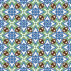 Geometric ornament in ethnic style.Seamless pattern with abstract  shapes.Repeat design for fashion, textile design,  on wall paper, wrapping paper, fabrics and home decor.