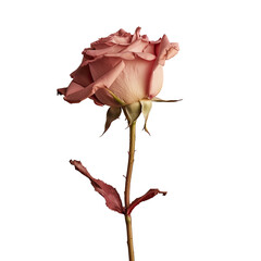 Fototapeta Studio photo of a dried rose on Valentine s Day obraz