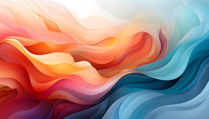 Abstract background, Colorful waves, Vector illustration