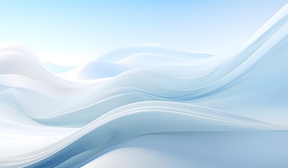 Abstract blue wavy background, 3d illustration