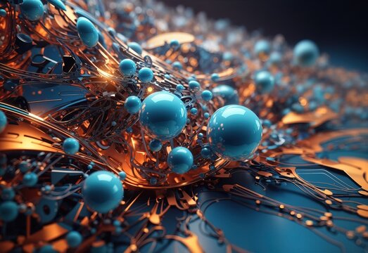 Abstract digital technology background, artificial intelligence