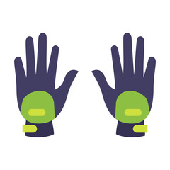 Scuba rubber gloves illustration. Gear for diving isolated on white background. Sports concept