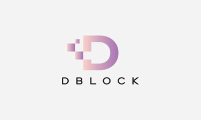 D creative minimalistic logo design.