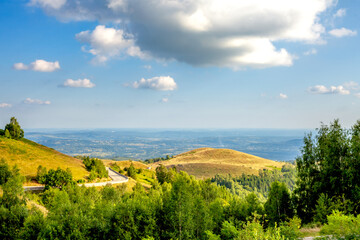 Fototapeta na wymiar Panorama Strasse, Transalpina, Südkarpaten, Rumänien 