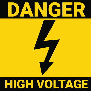 High voltage sign vector, eps 10