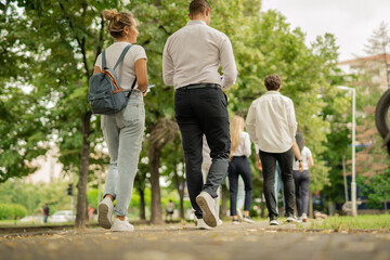 University students outside