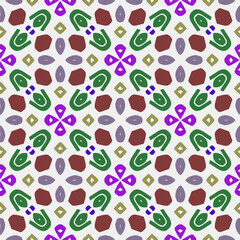Geometric ornament in ethnic style.Seamless pattern with abstract  shapes.Repeat design for fashion, textile design,  on wall paper, wrapping paper, fabrics and home decor.