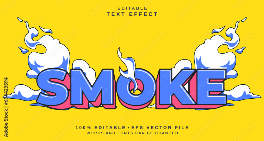 Fototapete editable text style effect - smoke text style theme.