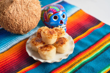 Cocadas, typical candy from mexico, brazil and latin america.