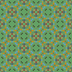 Geometric ornament in ethnic style.Seamless pattern with abstract  shapes.Repeat design for fashion, textile design,  on wall paper, wrapping paper, fabrics and home decor.