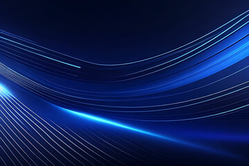 Fototapeta na wymiar Abstract futuristic dark blue wave line background with glowing light effect.