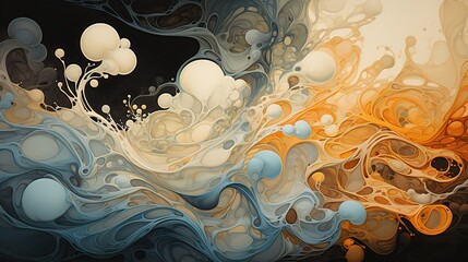 An abstract background featuring bubbles splashing