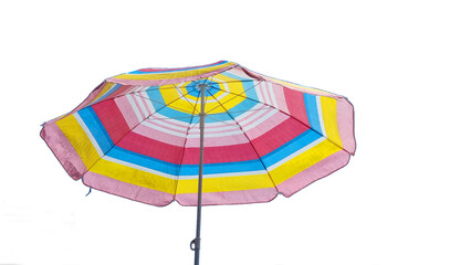 ubrella colors sea beach sun protection isolated for background