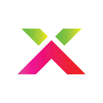 Alphabet letter x gradient logo icon symbol vector illustration eps 