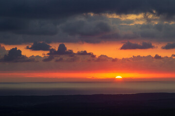 Beautiful vie of sunrise from 