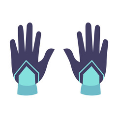 Scuba rubber gloves vector illustration. Gear for diving isolated on white background. Sports concept