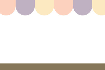 cute kawaii bubble Pastel colourful background frame text banner minimalist style