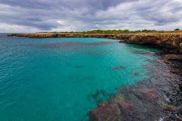 Fototapeta premium Hiking from the south coast of Menorca (Cami de Cavalls - Spain)