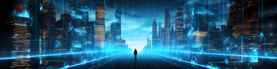 Next-Gen Business Backdrops: Futuristic Cloud & Cybersecurity Imagery