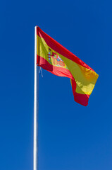 Spain flag waving in the wind