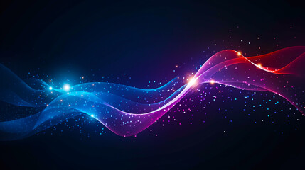 abstract blue wave background, Ethereal Futuristic Wave of Light, Abstract Fantasy Illustration Dynamic Sci-Fi Energy Flow, Shiny Curve in the Night Digital Art of Glowing Technological Swirl 