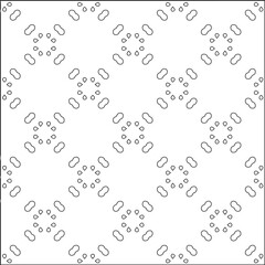 Abstract background with figures from lines. black and white pattern for web page, textures, card, poster, fabric, textile. Monochrome graphic repeating design.