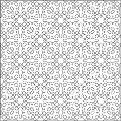 Abstract background with figures from lines. black and white pattern for web page, textures, card, poster, fabric, textile. Monochrome graphic repeating design.