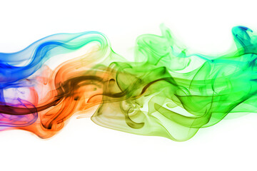 Colorful negative smoke cloud transparent texture. Generative AI