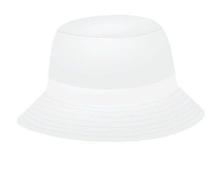 White fisherman hat. vector illustration