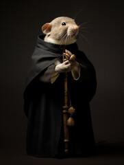 An Anthropomorphic Lemming Dressed Up as a Priest
