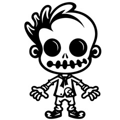 Cartoon Skeleton silhouette illustration