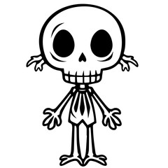 Cartoon Skeleton silhouette illustration