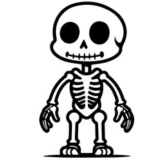 Cartoon Skeleton silhouette illustration
