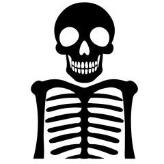 Cartoon Skeleton silhouette illustration