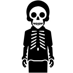 Cartoon Skeleton silhouette illustration